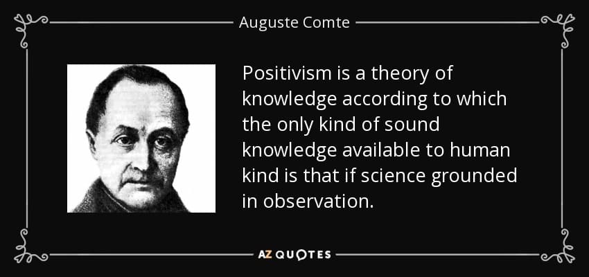 kutipan teori positivisme auguste comte